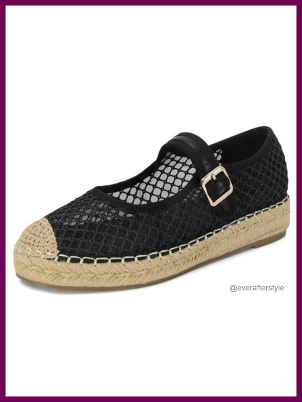 Women's Platform Mary Jane Flats Mesh Woven Raffia Espadrilles Summer Dressy